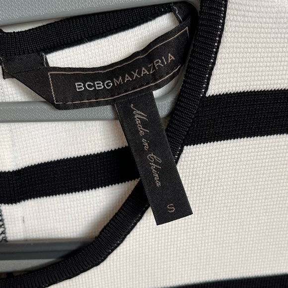 NWOT. Small BCBG maxazria black and white bandage dress. - Picture 3 of 8